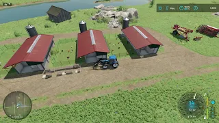 FS22 - No Man's Land Timelapse - Ep 3 - First harvest and logging