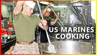 US Marines Chefs Cooking. Inside Kitchen - What Food Marines Eat At The Mess Hall