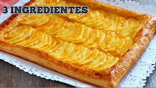 Tarta rápida de manzana con 3 ingredientes.