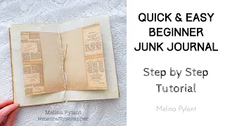 QUICK AND EASY BEGINNER JUNK JOURNAL | STEP BY STEP TUTORIAL | YOU CAN DO THIS!