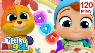 Baby John's ABC Breakfast 🔠 | Bingo and Baby John | Little Angel - Nursery Rhymes and Kids Songs