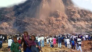 A powerful eruption of Mount Marapi and rain of magma covered Sumatra, Indonesia