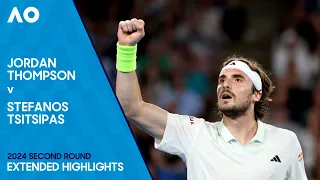 Jordan Thompson v Stefanos Tsitsipas Extended Highlights | Australian Open 2024 Second Round