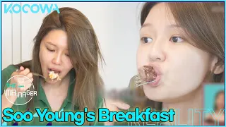 Girls' Generation's Soo Young's breakfast is so simple! l The Manager Ep215 [ENG SUB]