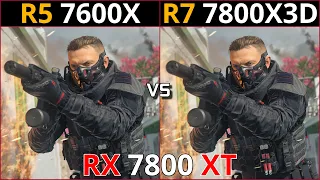 RYZEN 5 7600X vs RYZEN 7 7800X3D | Test in 15 Games | 1080p - 1440p | RX 7800 XT