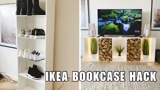 IKEA Bookshelf Hack - Turn Bookshelf into a TV stand!