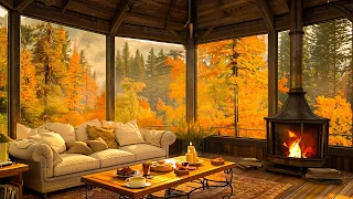 Cozy Cabin Porch Coffee Shop Ambience with Smooth Jazz Music to Relax/Study/Work to #6
