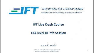 Level III CFA Crash Course Webinar (Level 3)