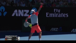 Mischa Zverev vs Andy Murray: Australian Open 2017. ALL points.