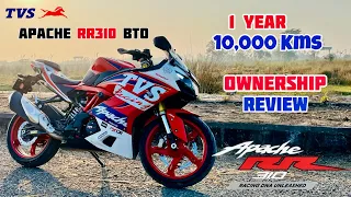 APACHE RR310 1 Year OWNERSHIP REVIEW After 10,000kms | Worth it or not ? TVS APACHE RR310 BTO |