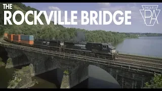 Drone: Rockville Bridge carries trains over the Susquehanna River in Marysville, Pa.