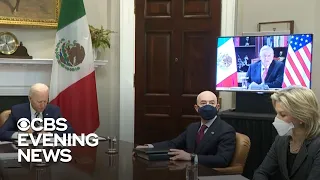 Biden meets virtually with Mexican president as border apprehensions spike