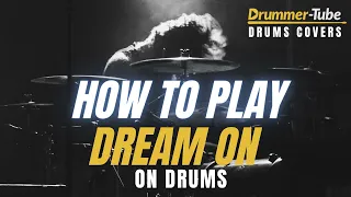 How to play "Dream On" (Aerosmith) on drums | Dream On drum cover