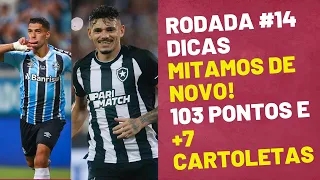 CARTOLA FC 2023 | RODADA #14 | 103 PONTOS E 7 CARTOLETAS NA RODADA PASSADA! | DICAS PARA MITAR!!!