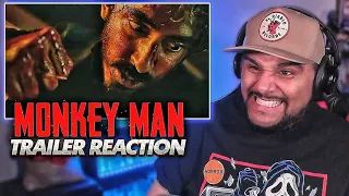 *INDIAN JOHN WICK!?* Monkey Man (2024) *TRAILER REACTION* Dev Patel & Jordan Peele