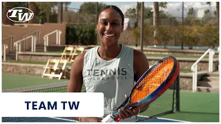 WTA Pro Asia Muhammad tries the Yonex VCORE 95 racquet, see how it compares to her EZONE 100