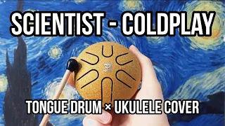 The Scientist - Coldplay | 3 inches 6 note mini tongue drum × ukulele cover #tonguedrum