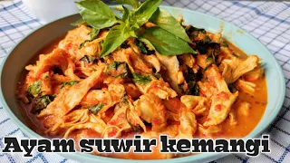 Resep ayam suwir pedas kemangi‼️pedas,gurih,enak ‼️bikin nambah nasi berkali kali‼️