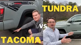 Toyota Battle: 2021 TRD Pro Tacoma vs TRD Pro Tundra: We Debate & You Decide the Winner!