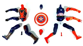 Merakit Mainan Spider-Man vs Captain America Avengers Superhero Toys