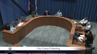 July 18 - City Council Meeting