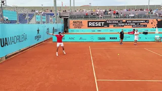 Karen Khachanov Sideview Forehands Madrid Practice [4K 60FPS]