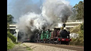 FIve steam locomotives to Moss Vale - 1709, 1210, 2705, 3112 & 3526 - September 2005