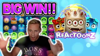 BIG WIN! REACTOONZ €50 BET BIG WIN -  Casino Slots from Casinodaddy LIVE STREAM