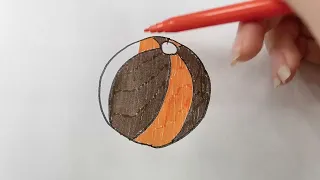 Color and complete the ball picture