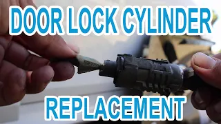 E60 BMW door key lock cylinder replacement