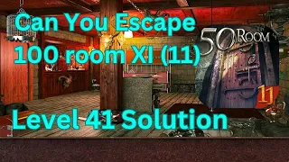 Can you escape the 100 room 11 Level 41 Solution