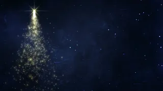 Glittery Spinning Christmas Tree Background Loop