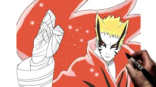 How To Draw Baryon Naruto (Taijutsu) | Step By Step | Boruto