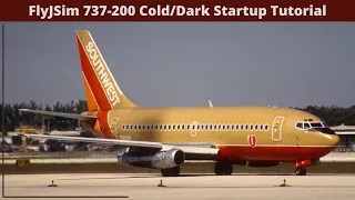 FlyJSim 737-200 Cold/Dark Startup Tutorial (XP11)