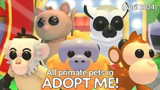 All primate pets in Adopt Me! (April 2024)