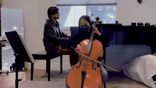 Cello rehearsal: Ave Maria by Bach/Gounod (10yr old)