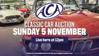 LIVE CLASSIC CAR AUCTION! Anglia Car Auctions November sale - Day Two