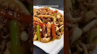 Octopus wok-fried recipe