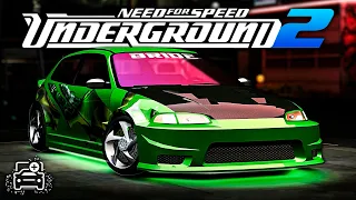 NFS Underground 2 | Honda Civic Si (EG6) Tuning & Gameplay [ADDON]