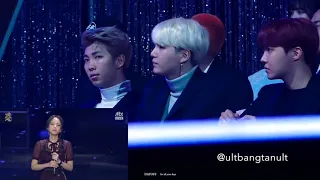 BTS reaction to HEIZE @GDA 2018