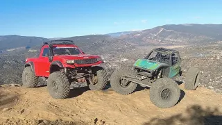 Traxxas Trx4 sport and Axial Capra crawl Smelter Mt. trail