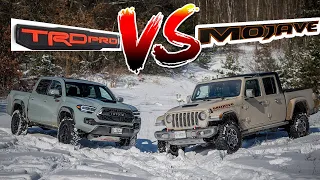 2021 Tacoma TRD PRO vs Jeep Gladiator Mojave, review plus snow test!