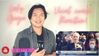 VOCAL COACH REACTS to LADY GAGA'S 'Star Spangled Banner' President Biden inauguration!!! VOWELSSS