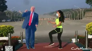 Dance Competition Donald trump Ft Joe biden and Bilal göregen Polkka Music😅 cat vibes