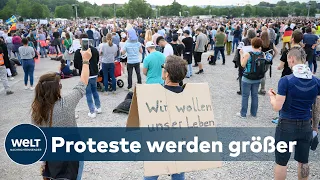 CORONA-PROTESTE: Deutschlandweit demonstrieren tausende Menschen gegen Auflagen