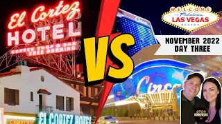 SLOT CHALLENGE OLD (El Cortez) vs. NEW (Circa) DOWNTOWN - Vegas Travel Vlog Day 3 - November 2022
