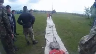Первый прыжок с десантным парашютом Д-6, 800м, АСК Прогресс Черниговская область