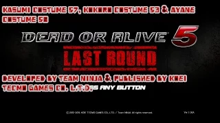 Dead or Alive 5 Last Round   Part 75 Kasumi Costume 57, Kokoro Costume 53 & Ayane Costume 58
