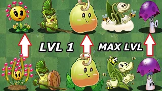 PvZ 2 10.7 - All New Plants LVL1 Vs Max LVL in Plants vs. Zombies 2 (Sundew Tangler & Bean Sprout)