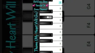 My Heart Will Go😍Titanic Theme🔥Easy, Slow Piano ❤ #shorts #shortvideos🔥